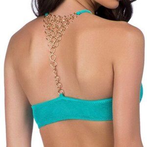 Trina Turk Velveteen Underground Halter Bikini Top